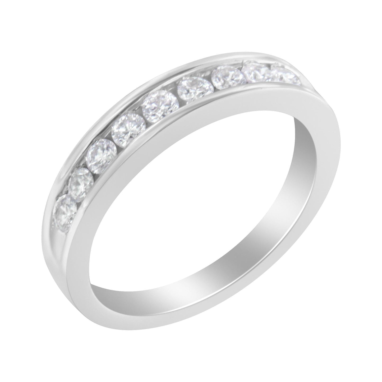 18K White Gold Round-Cut Diamond Ring (1/2 cttw H-I Color SI2-I1 Clarity)