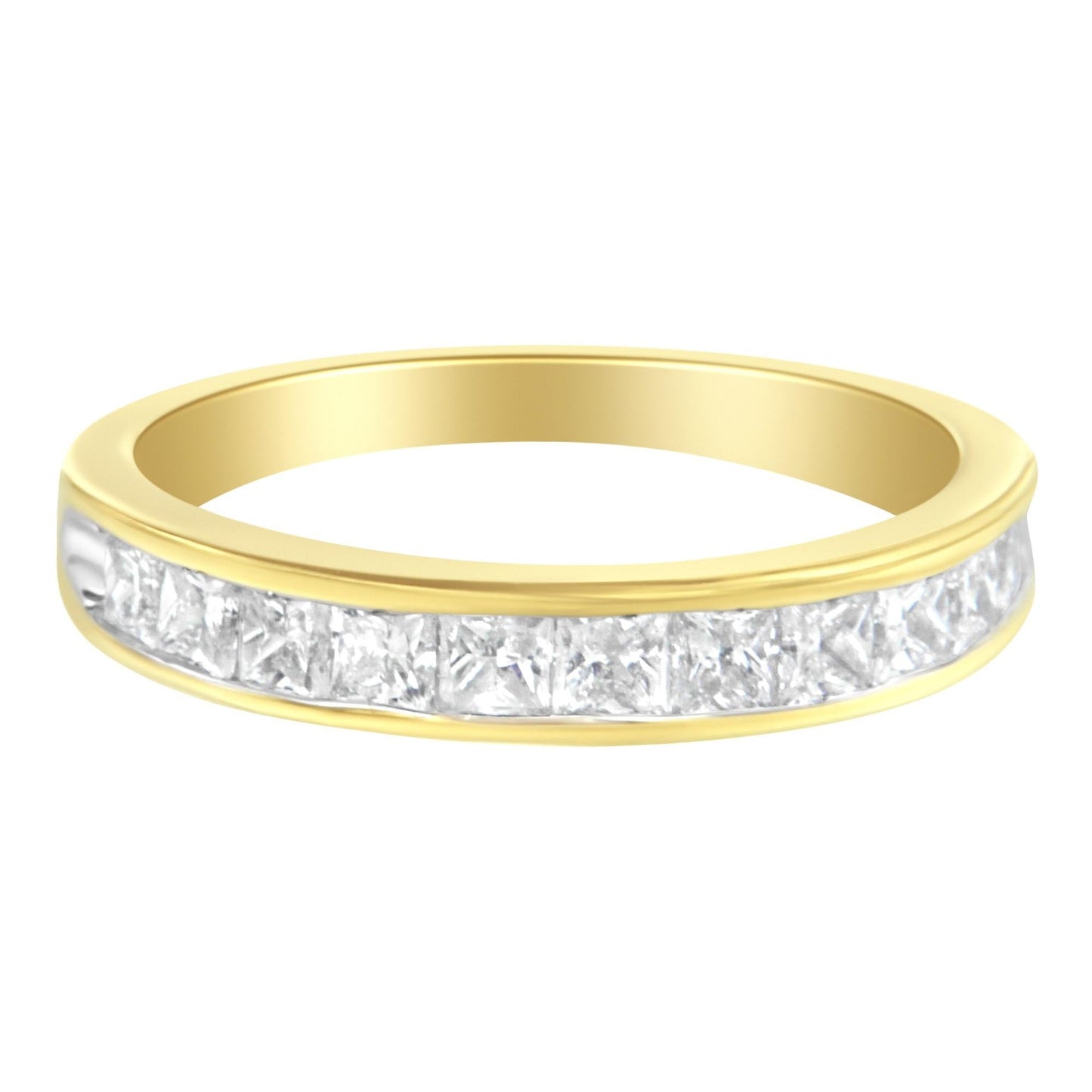 14KT Yellow Gold Diamond Channel Band Ring (1 cttw H-I Color SI2-I1 Clarity)