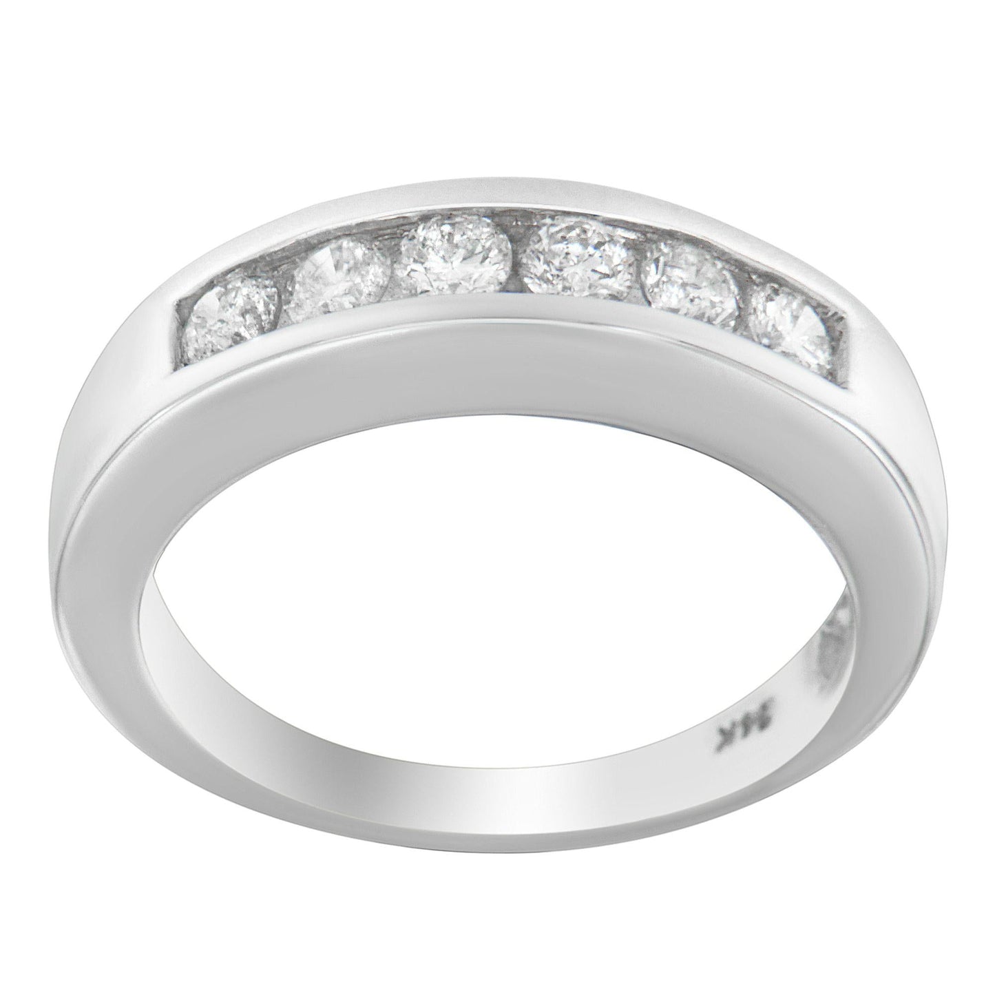 14K White Gold 3/4ct. TDW Diamond Channel Band Ring (H-I I1-I2)