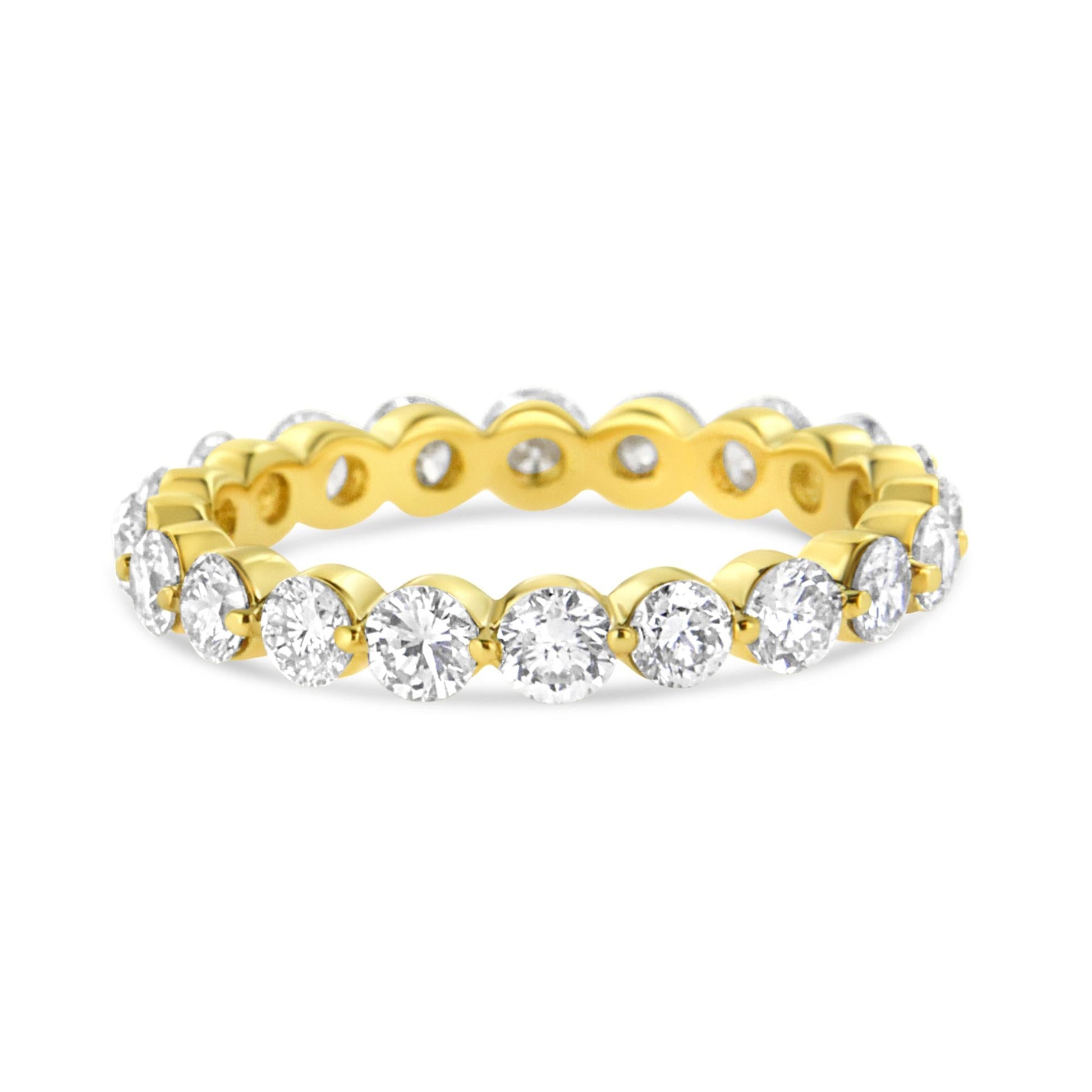 14K Yellow Gold 2.0 Cttw 2 Prong Set Diamond Eternity Band Ring (SI1-SI2