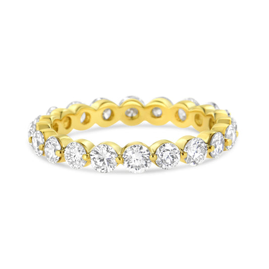 14K Yellow Gold 2.0 Cttw 2 Prong Set Diamond Eternity Band Ring (SI1-SI2