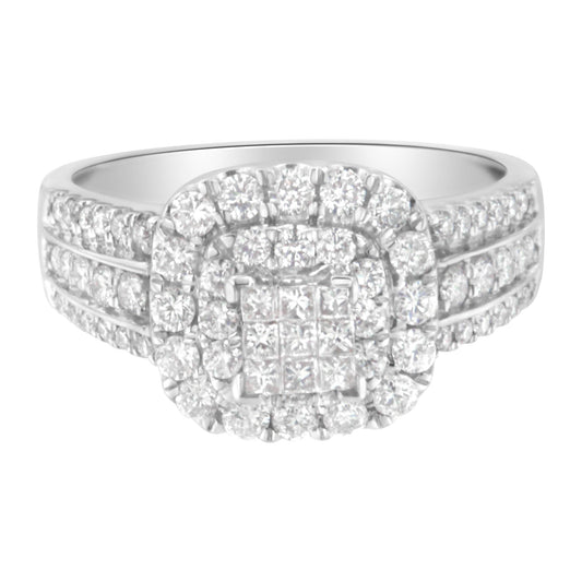 14K White Gold Diamond Vintage Ring (1 cttw H-I Color I1-I2 Clarity)