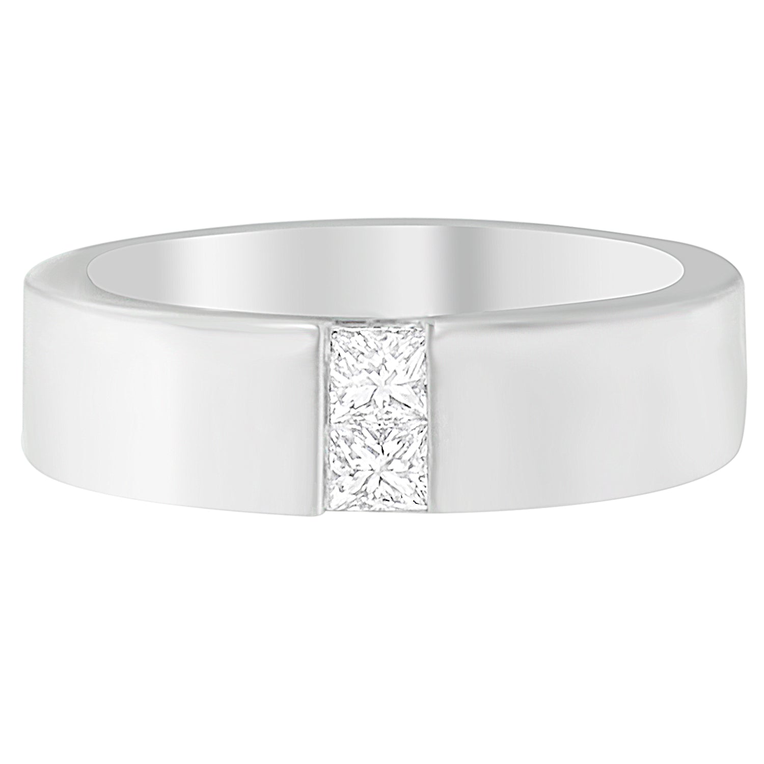 Men’s 14K White Gold 1/4 ct.TDW Diamond Channel Band Ring (G-H VS1-VS2)