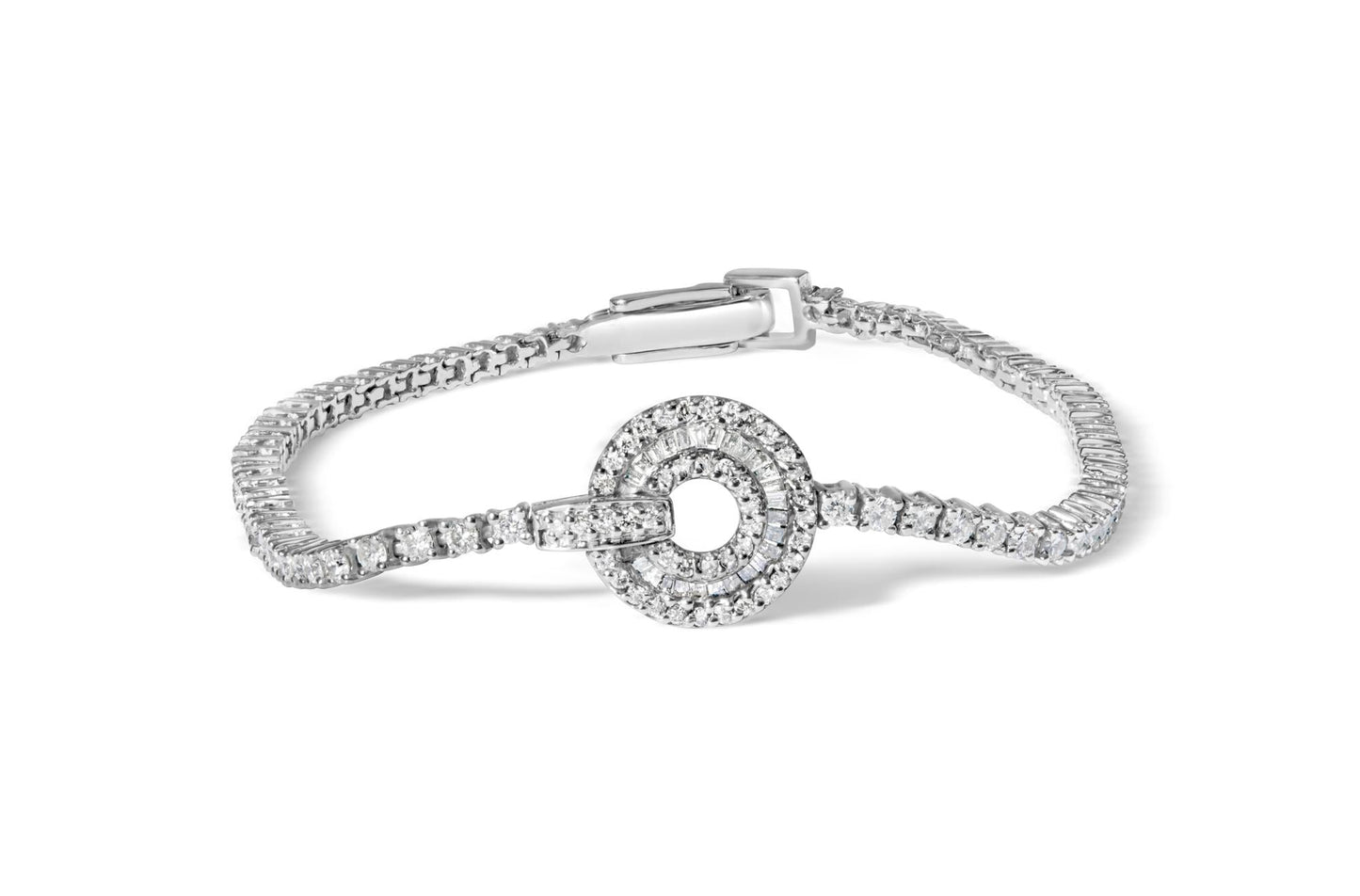 14K White Gold 2 1/2 Cttw Diamond 7’’ Classic Tennis Bracelet