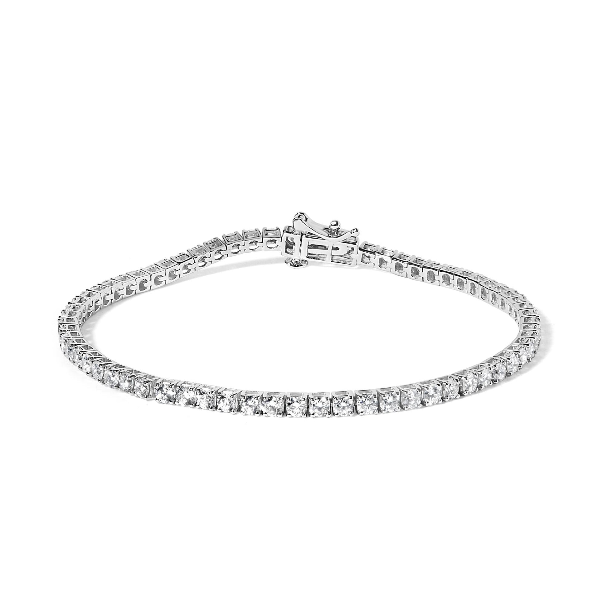 14K White Gold Classic Lab-Grown Diamond Tennis Bracelet (F-G Color VS2-SI1