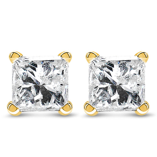 IGI Certified 3/8 Cttw Princess-Cut Square Diamond 4-Prong Solitaire Stud