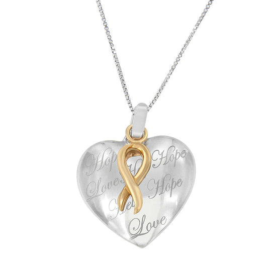 10K Yellow Gold Over Silver Heart Pendant Necklace - Necklaces/Pendant/Pendant