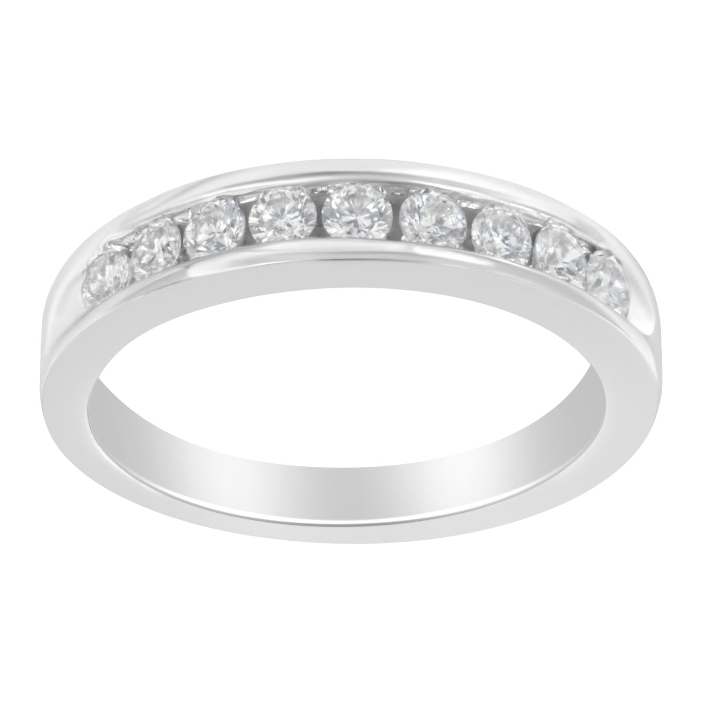 18K White Gold Round-Cut Diamond Ring (1/2 cttw H-I Color SI2-I1 Clarity)