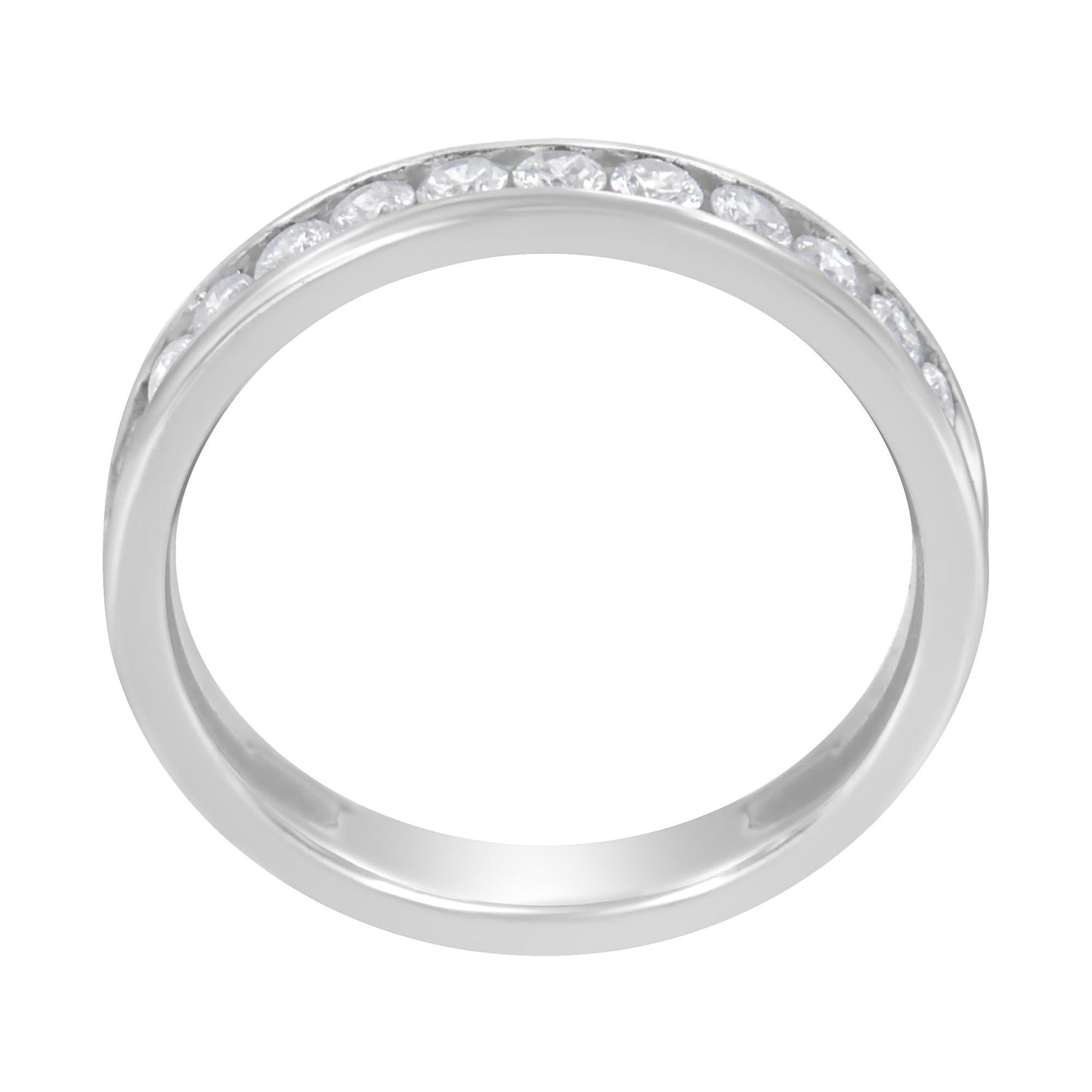 14K White Gold 1/2 cttw Diamond Band Ring (I-J Color I2-I3 Clarity) - 7