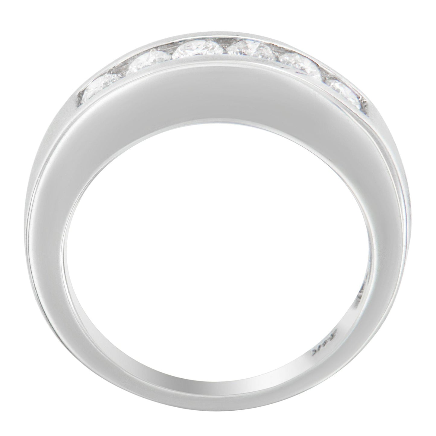 14K White Gold 3/4ct. TDW Diamond Channel Band Ring (H-I I1-I2)