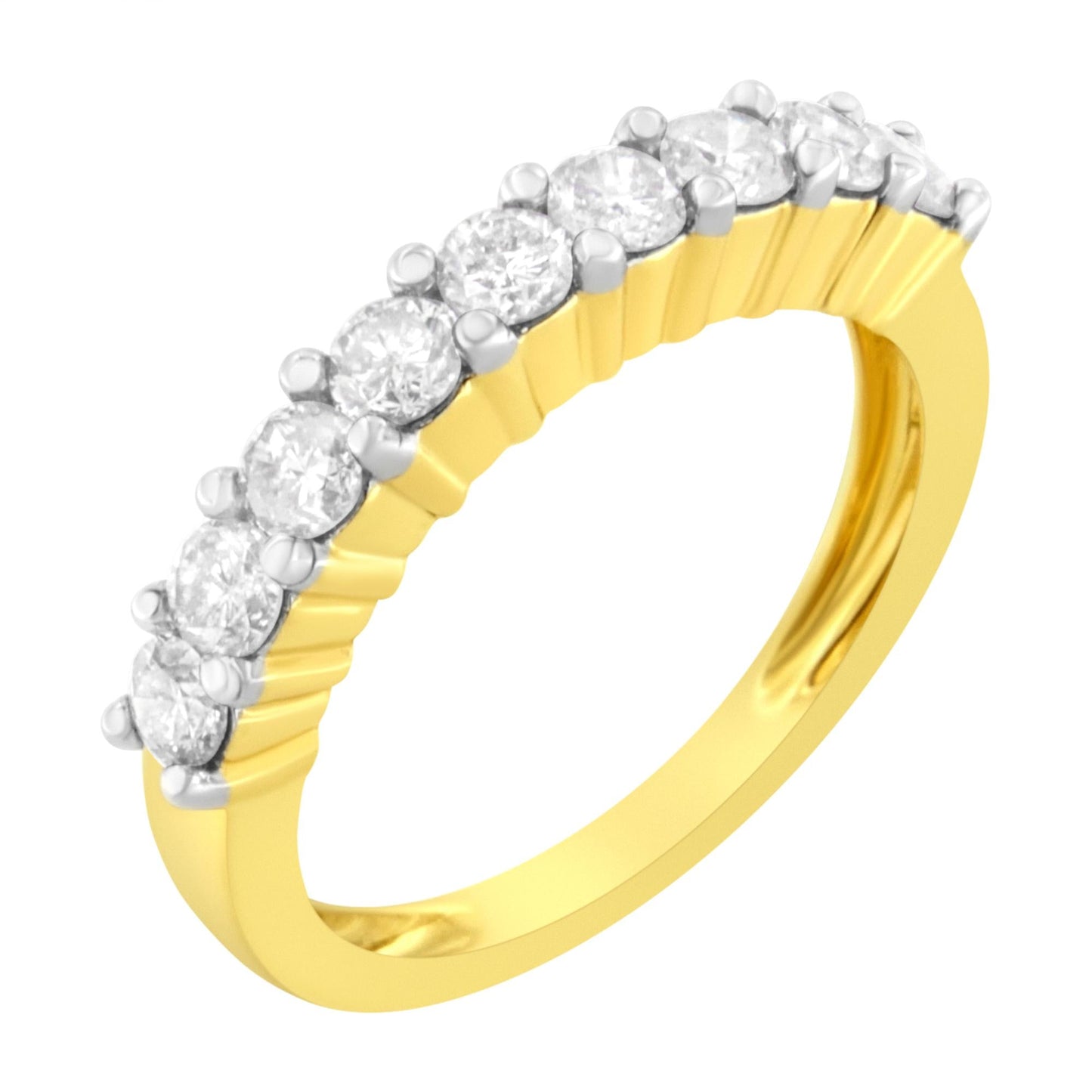 IGI Certified 10KT Yellow Gold 1 cttw Diamond Band Ring (J-K I1-I2)