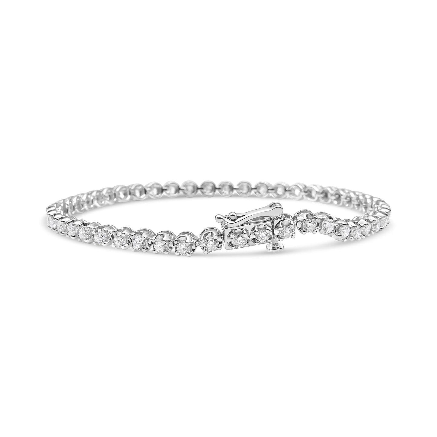 14K White Gold 5.0 Cttw Diamond’ Classic Tennis Bracelet for Women (H-I Color