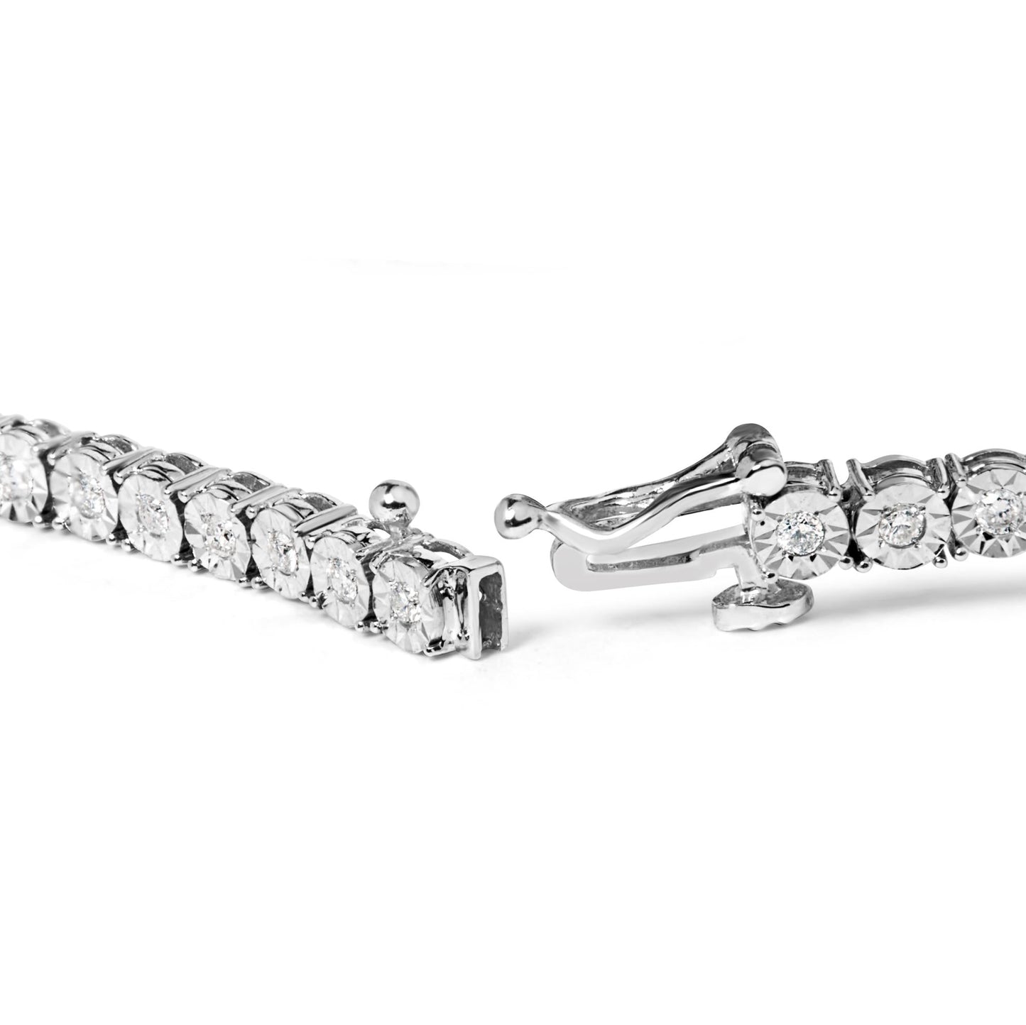 .925 Sterling Silver 1.0 Cttw Diamond Miracle Tennis Bracelet (I-J Color I3