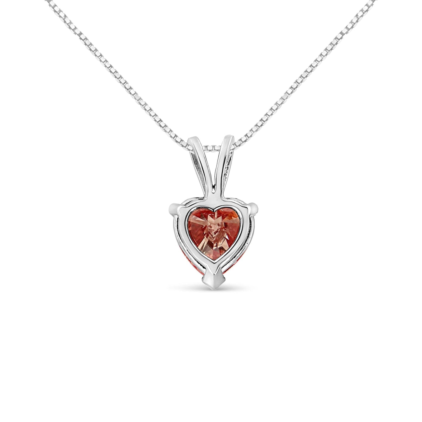 IGI Certified 14K White Gold Martini Set 1.00 Cttw Lab Grown Pink Heart Diamond