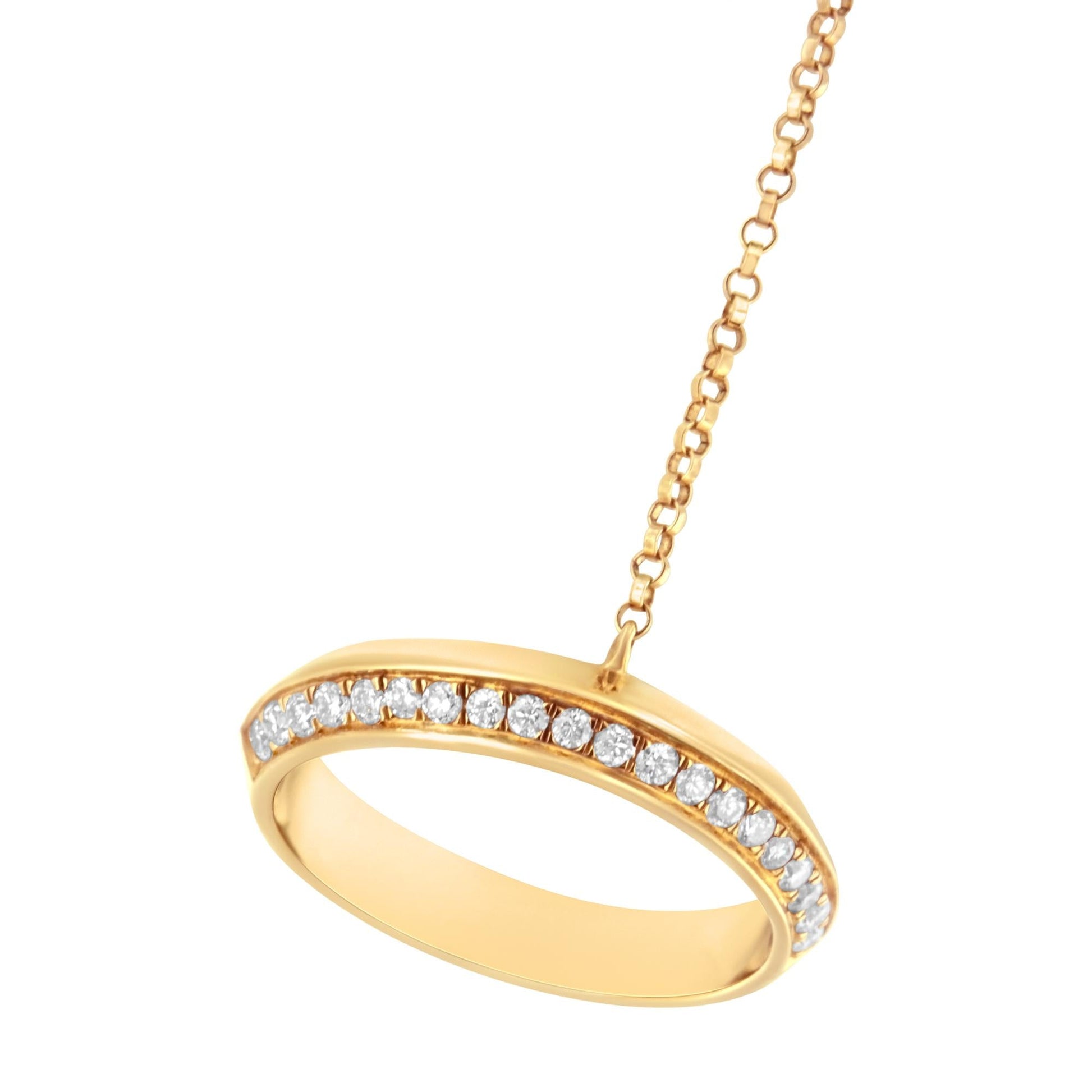 14K Yellow Gold 1/4 Cttw Diamond Ring and Bracelet Hand Chain (G-H Color