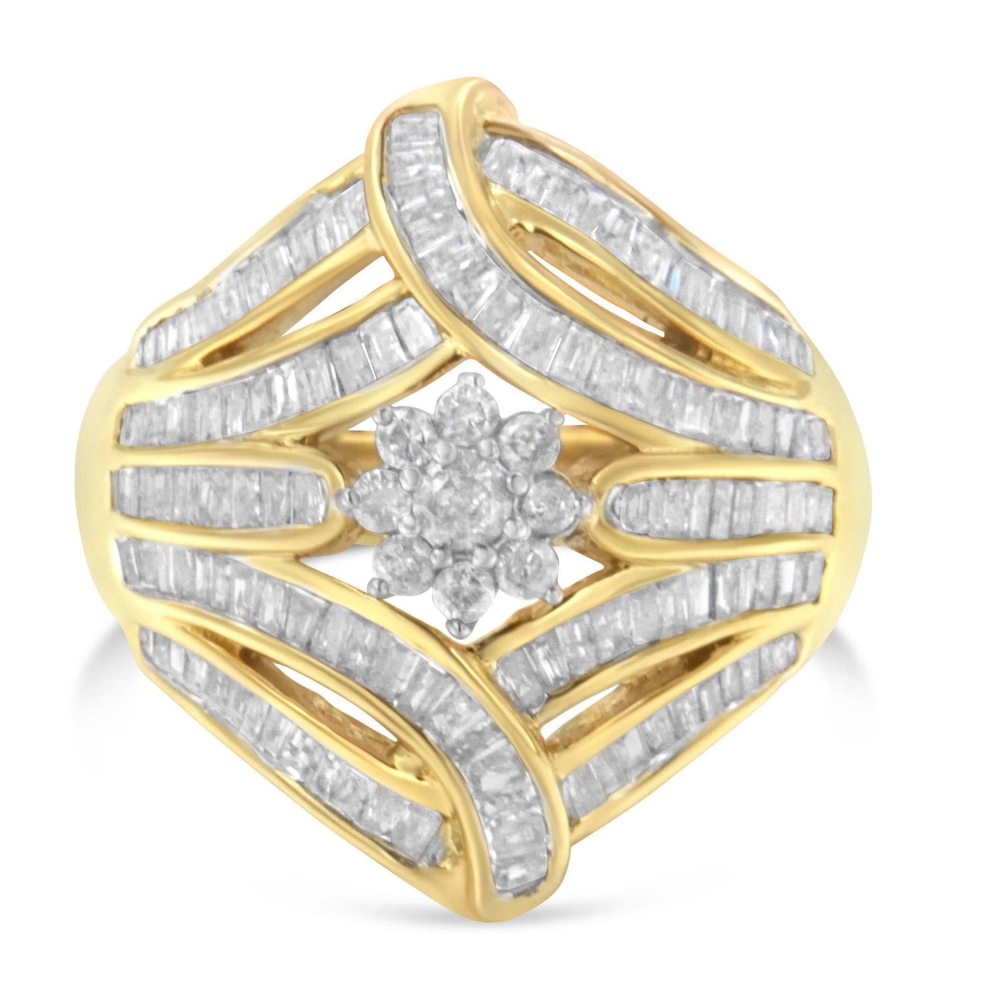 10K Yellow Gold Diamond Ring (1 Cttw I-J Color I2-I3 Clarity)