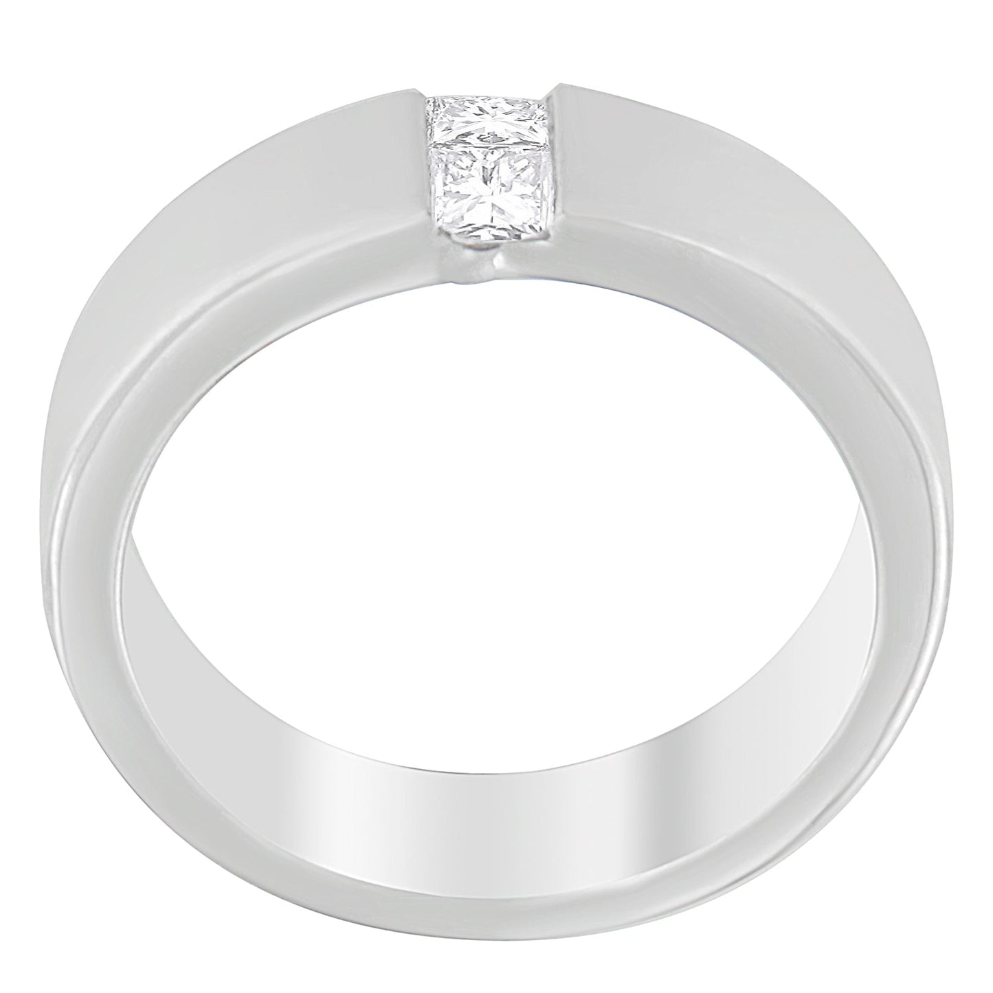 Men’s 14K White Gold 1/4 ct.TDW Diamond Channel Band Ring (G-H VS1-VS2)