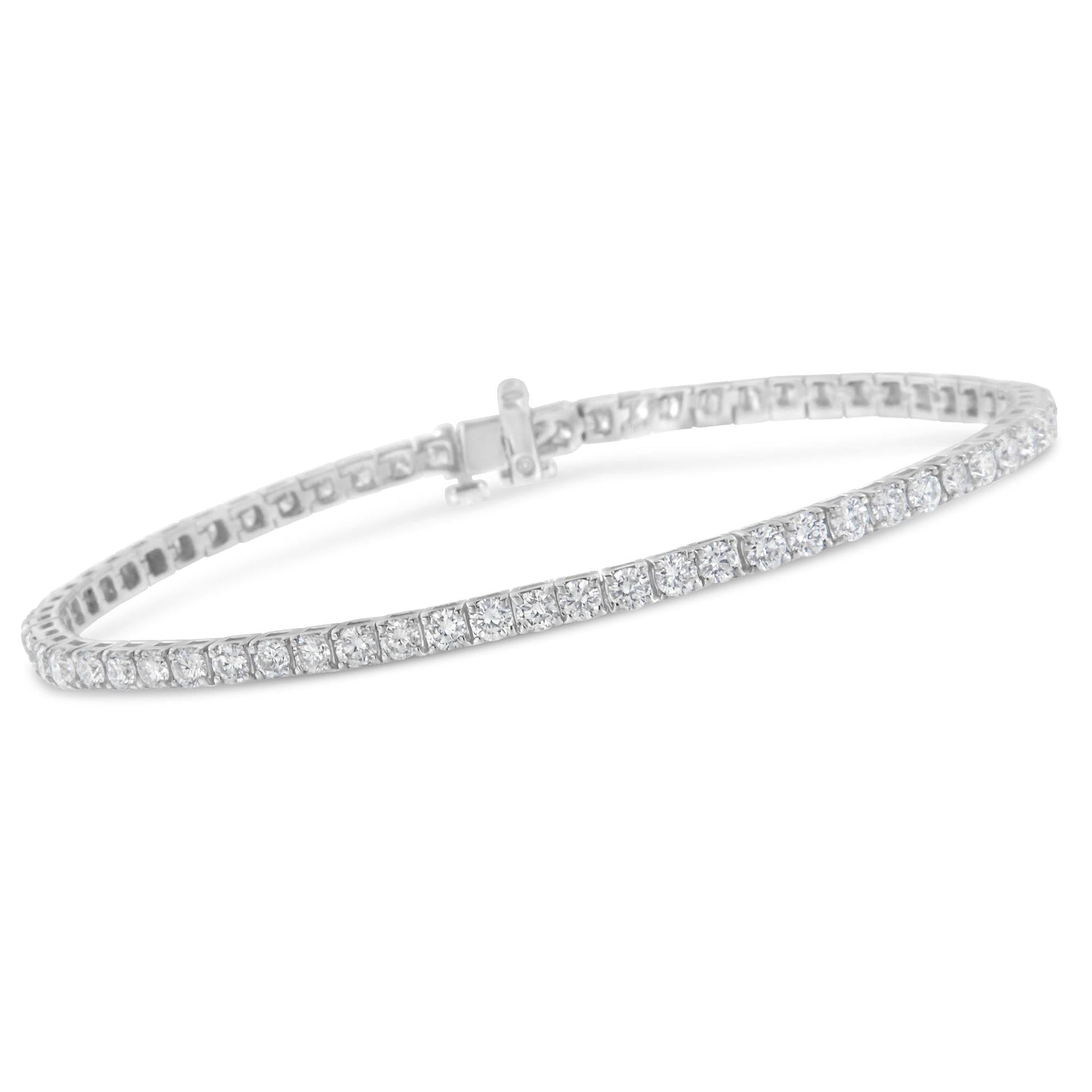 IGI Certified Diamond 14K White Gold Classic 7” Tennis Bracelet - Choice