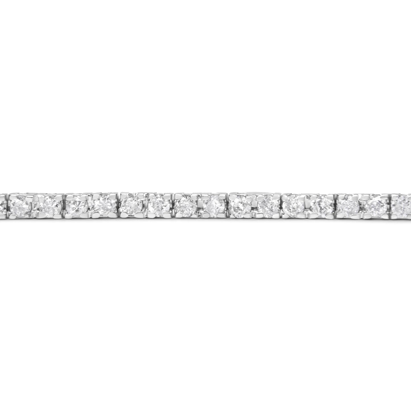 10K White Gold 2.0 Cttw Prong Set Round-Cut 7.25’’ Classic Diamond Tennis