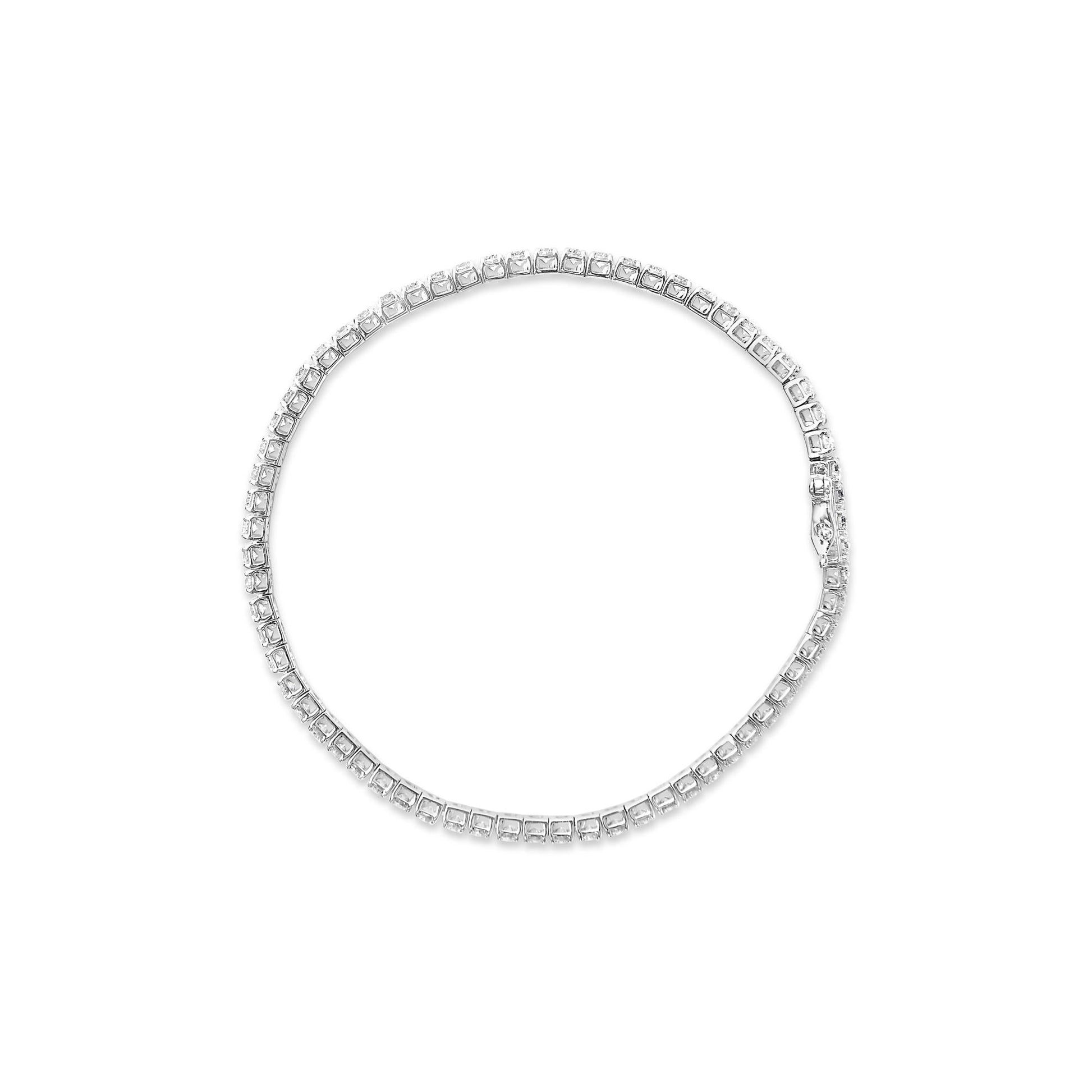 14K White Gold Classic Lab-Grown Diamond Tennis Bracelet (F-G Color VS2-SI1