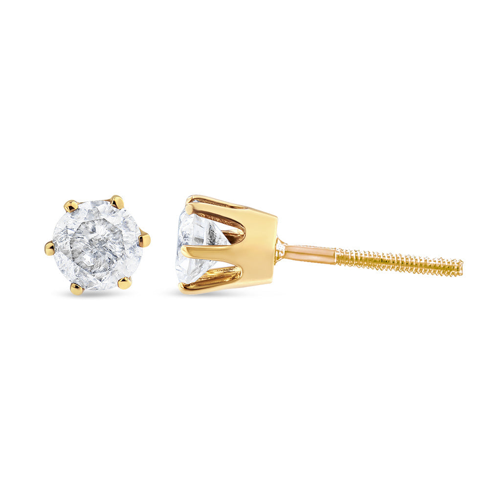 AGS Certified 2.00 Cttw Round Brilliant-Cut Diamond 14K Yellow Gold 6-Prong-Set