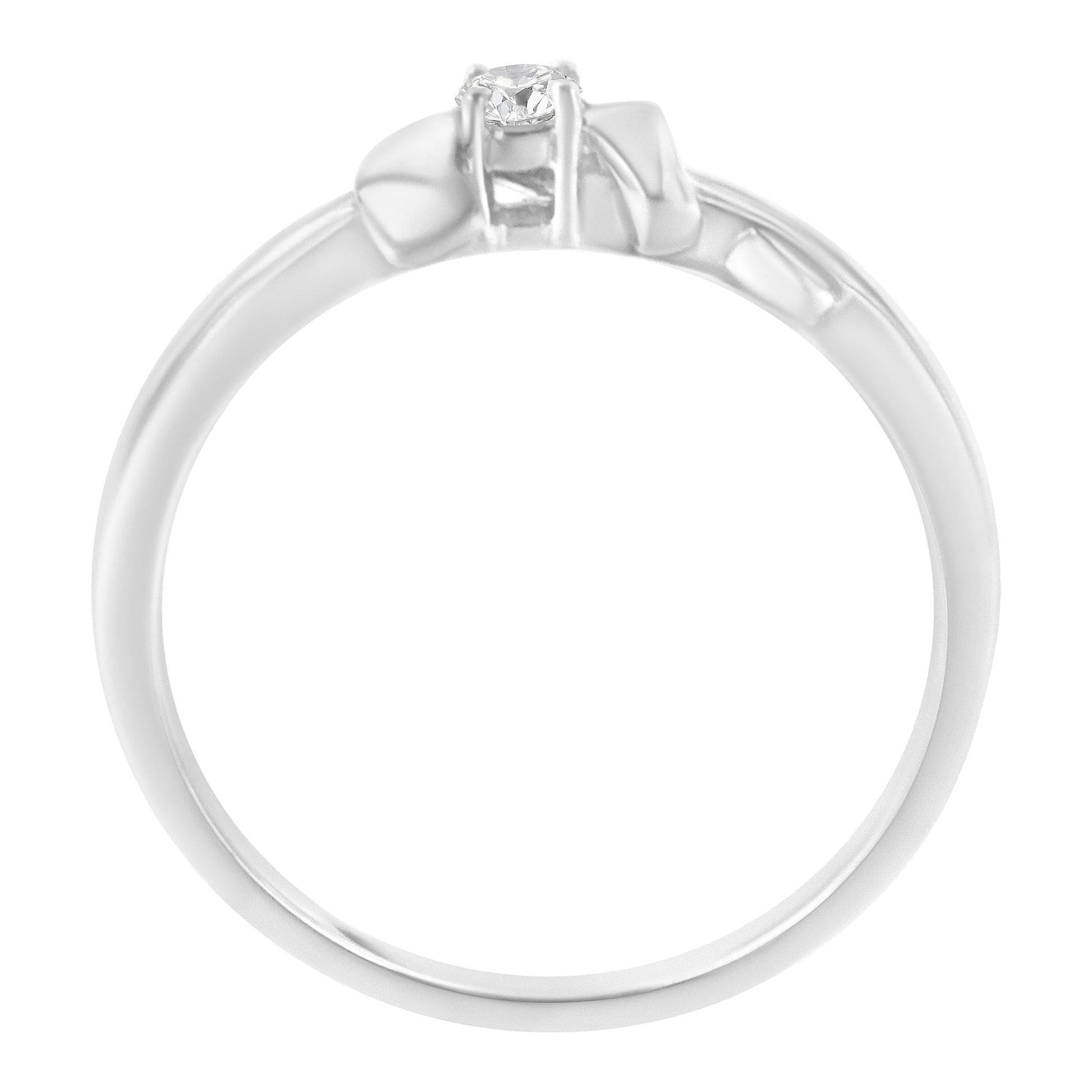 10K White Gold Diamond Promise Ring (1/10 Cttw H-I Color SI2-I1 Clarity)