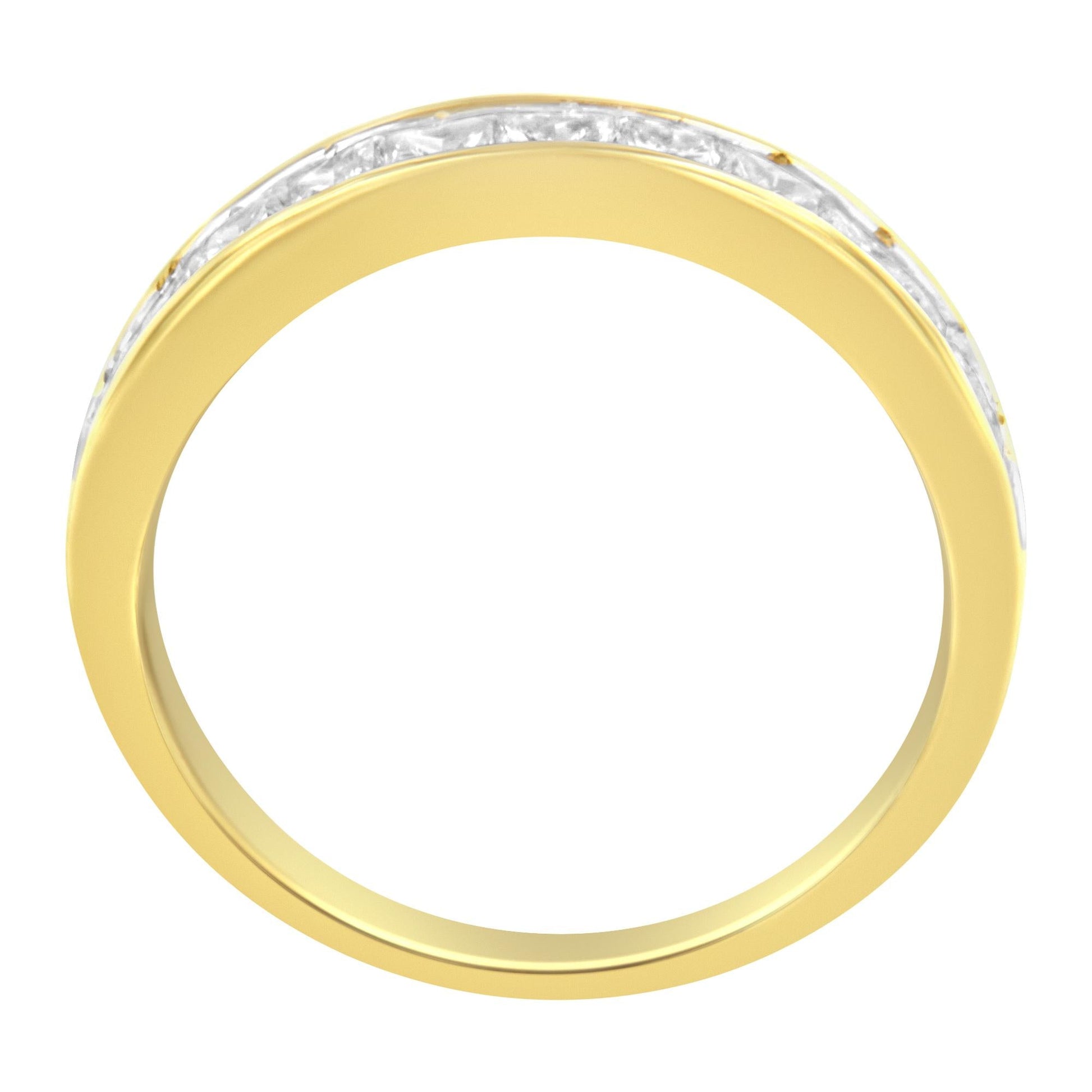 14KT Yellow Gold Diamond Channel Band Ring (1 cttw H-I Color SI2-I1 Clarity)