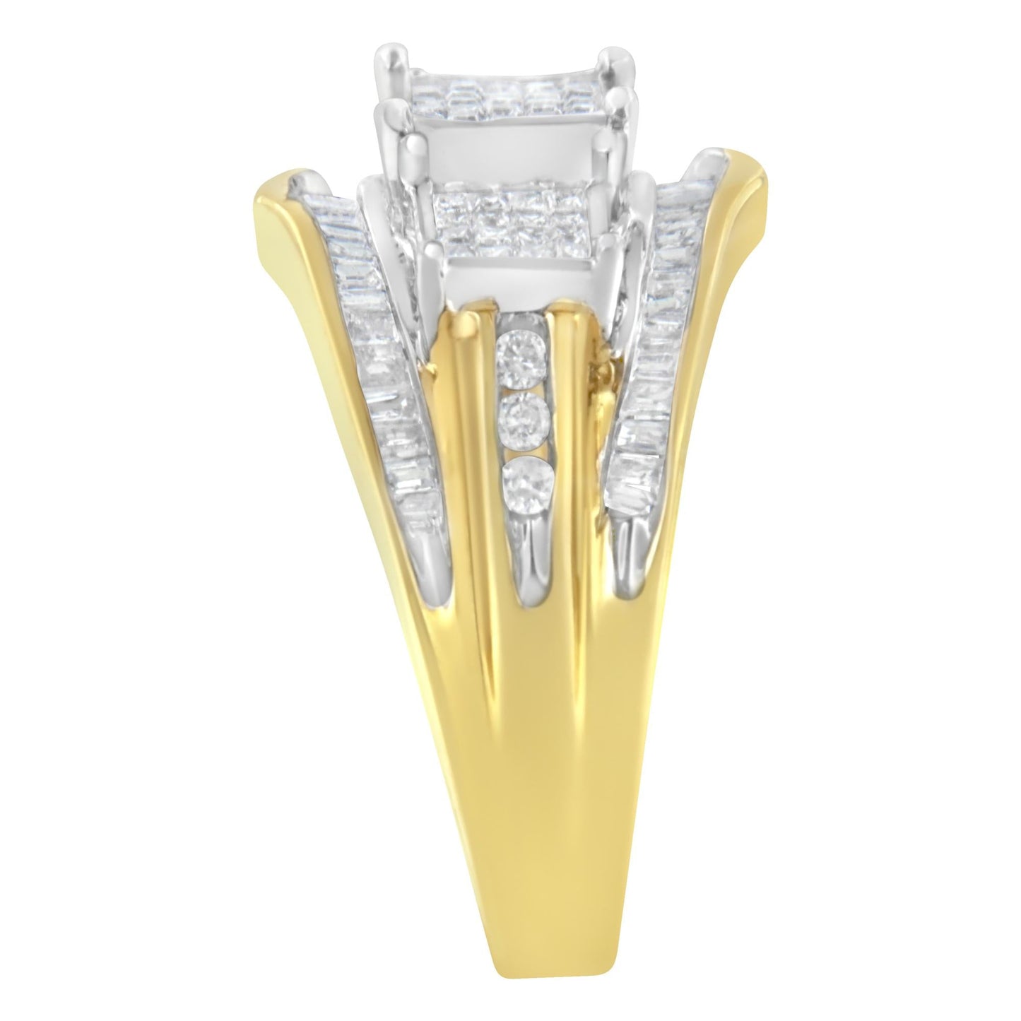 10KT Two-Toned Gold Diamond Ring (1 cttw H-I Color SI1-SI2 Clarity)