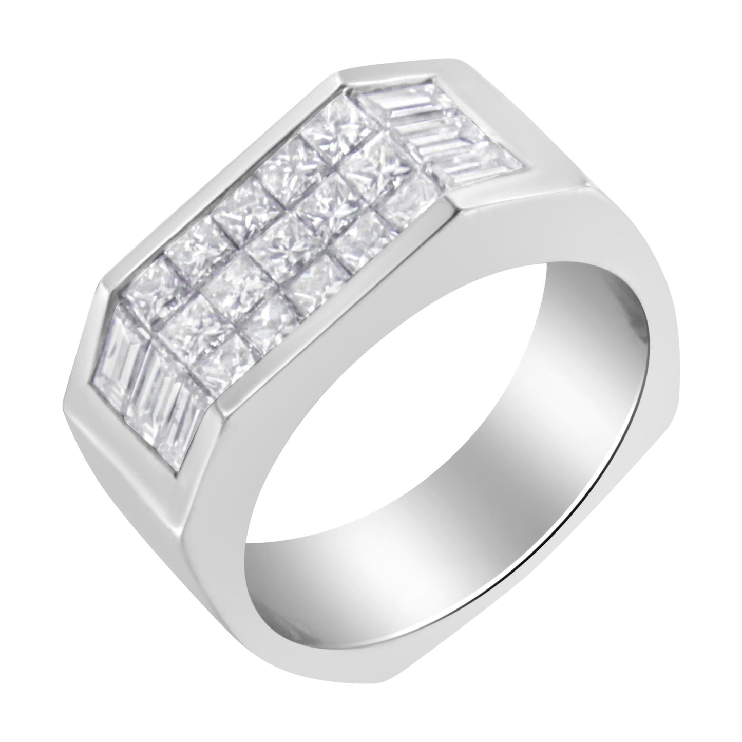 14KT White Gold Diamond Ring (1 3/4 cttw G-H Color VS2-SI1 Clarity) - 6.25