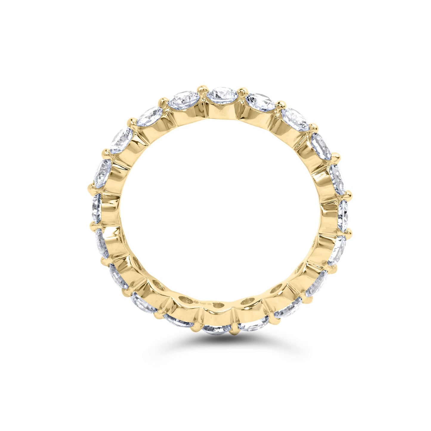 14K Yellow Gold 2.0 Cttw 2 Prong Set Diamond Eternity Band Ring (SI1-SI2