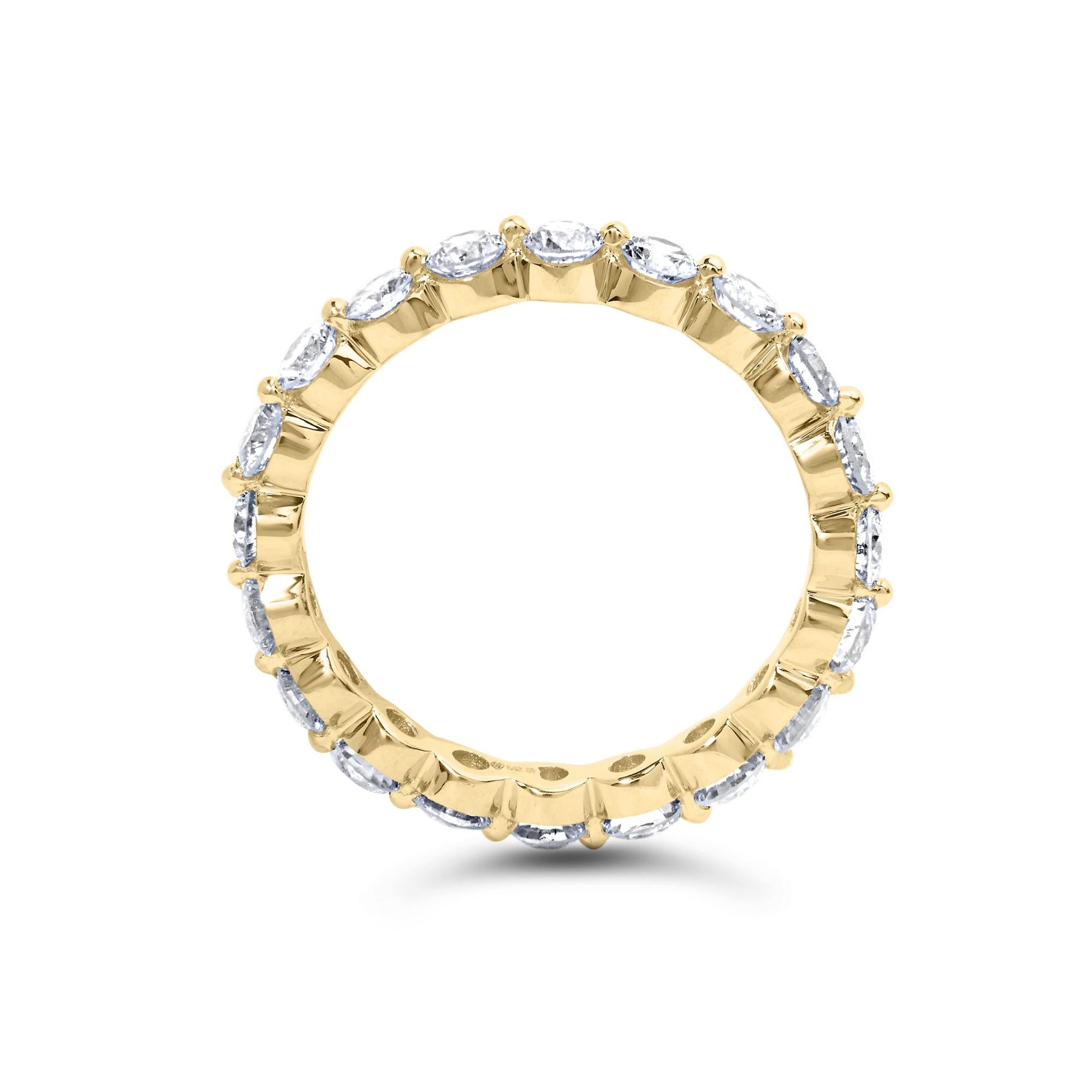 14K Yellow Gold 2.0 Cttw 2 Prong Set Diamond Eternity Band Ring (SI1-SI2