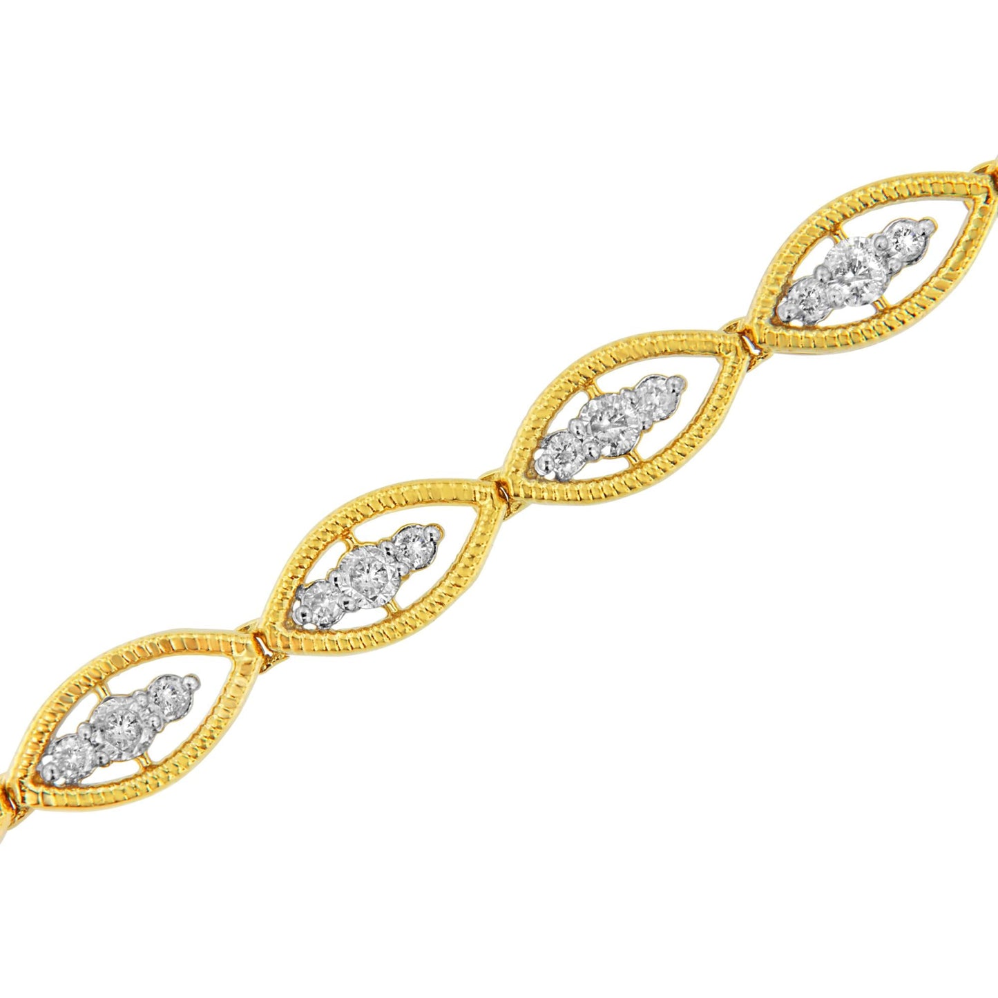 10K Yellow Gold Plated.925 Sterling Silver 1 cttw Prong Set Round-Cut Diamond