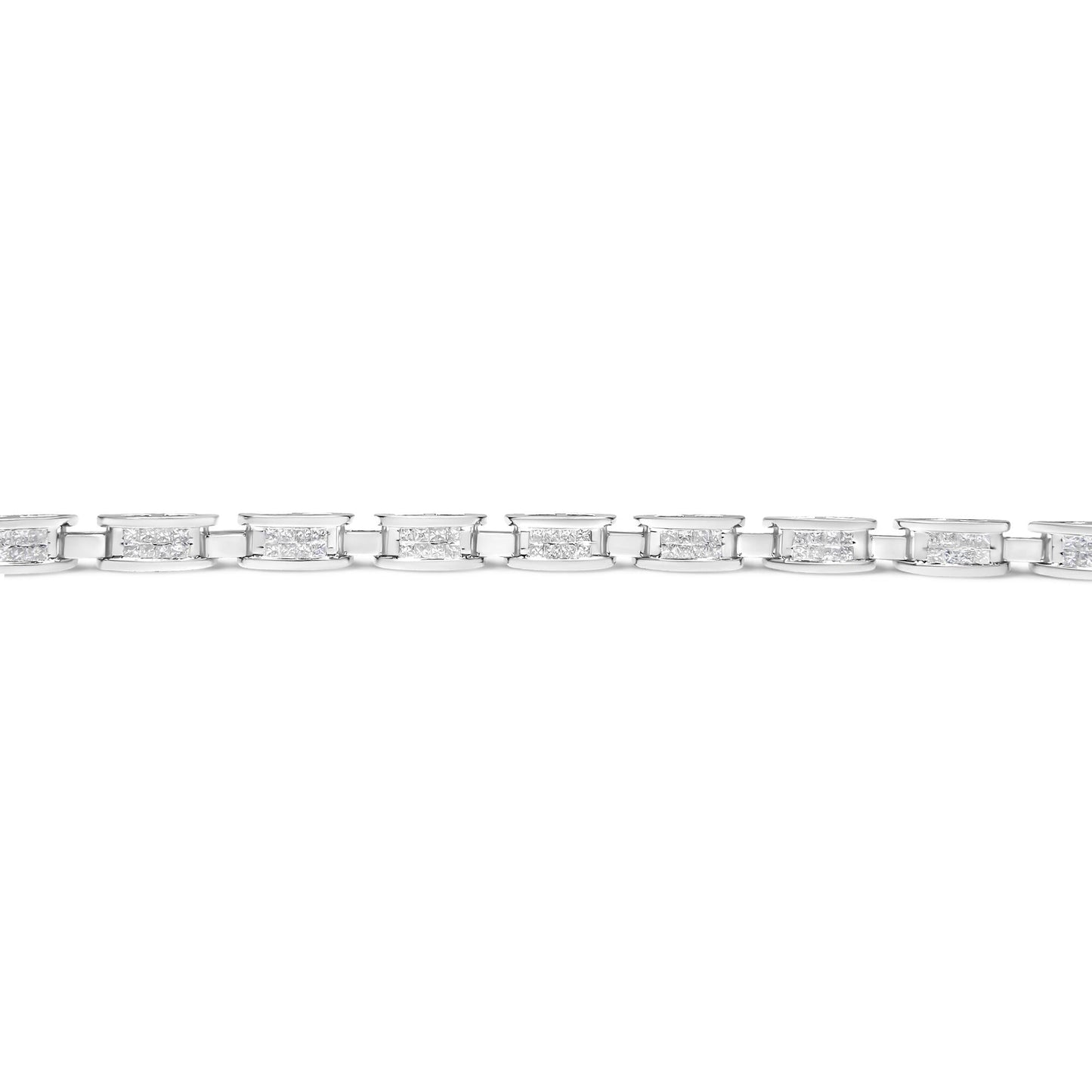 14K White Gold 4-Prong Set Lab Grown Round Diamond Classic Tennis Bracelet (F-G