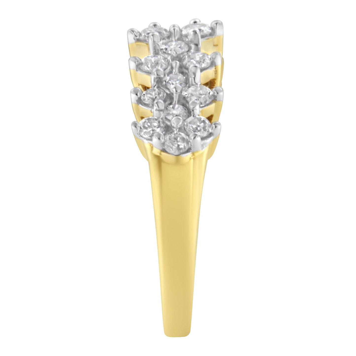 10K Yellow Gold Round Diamond Ring (1 cttw J-K Color I1-I2 Clarity) - 7