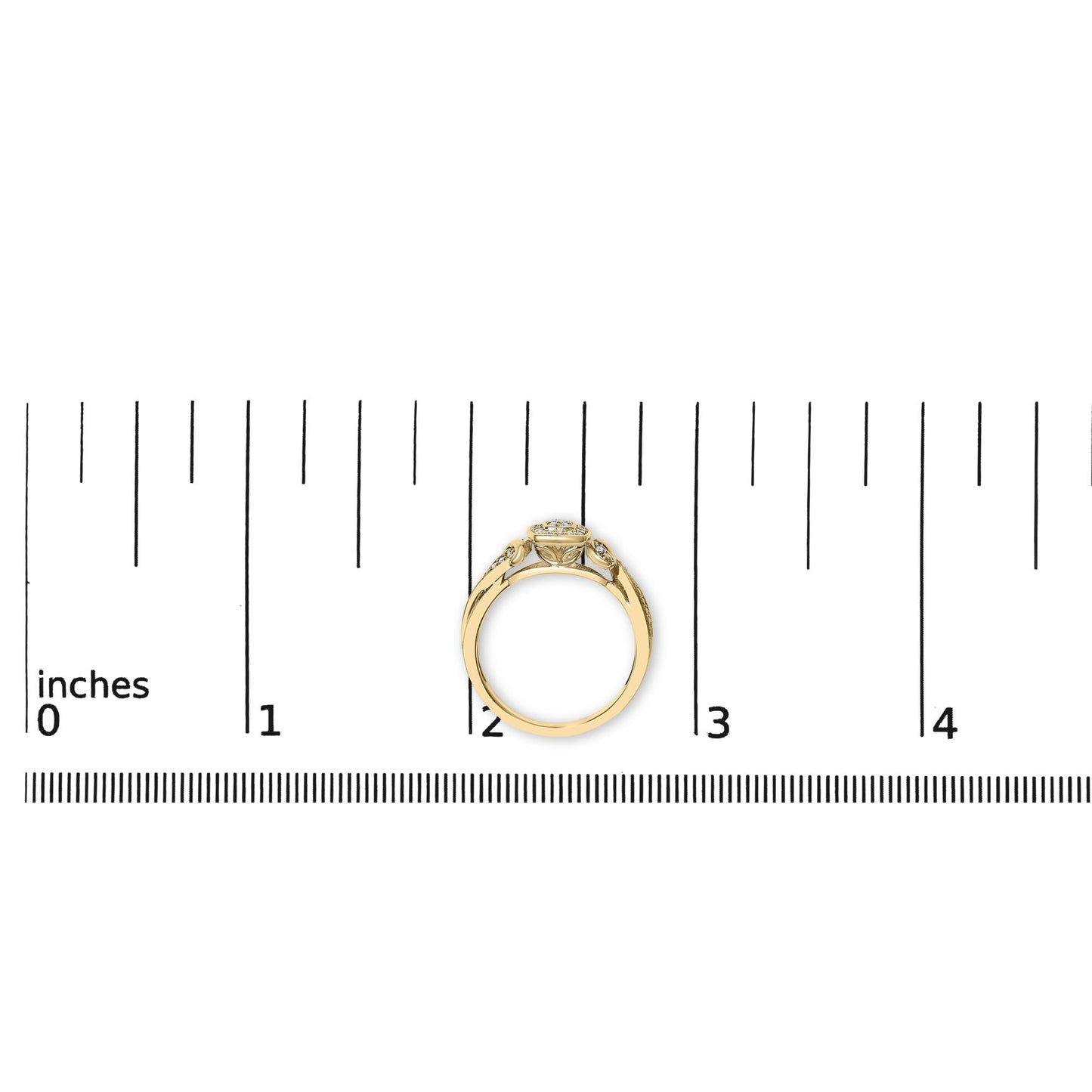 14K Yellow Gold Plated.925 Sterling Silver 1/10 Cttw Round-Cut Diamond