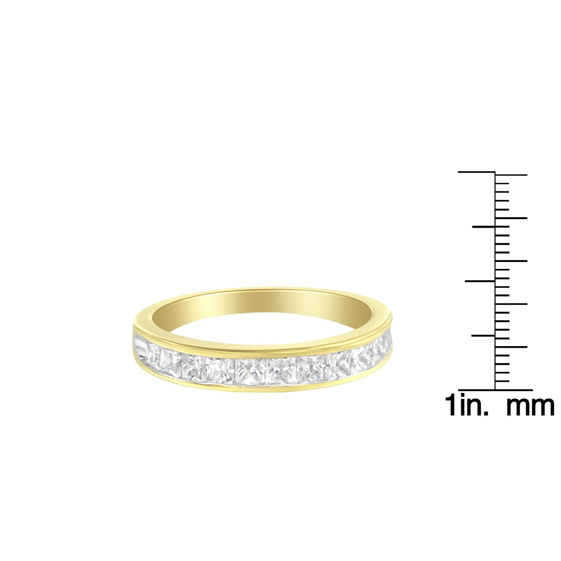 14KT Yellow Gold Diamond Channel Band Ring (1 cttw H-I Color SI2-I1 Clarity)