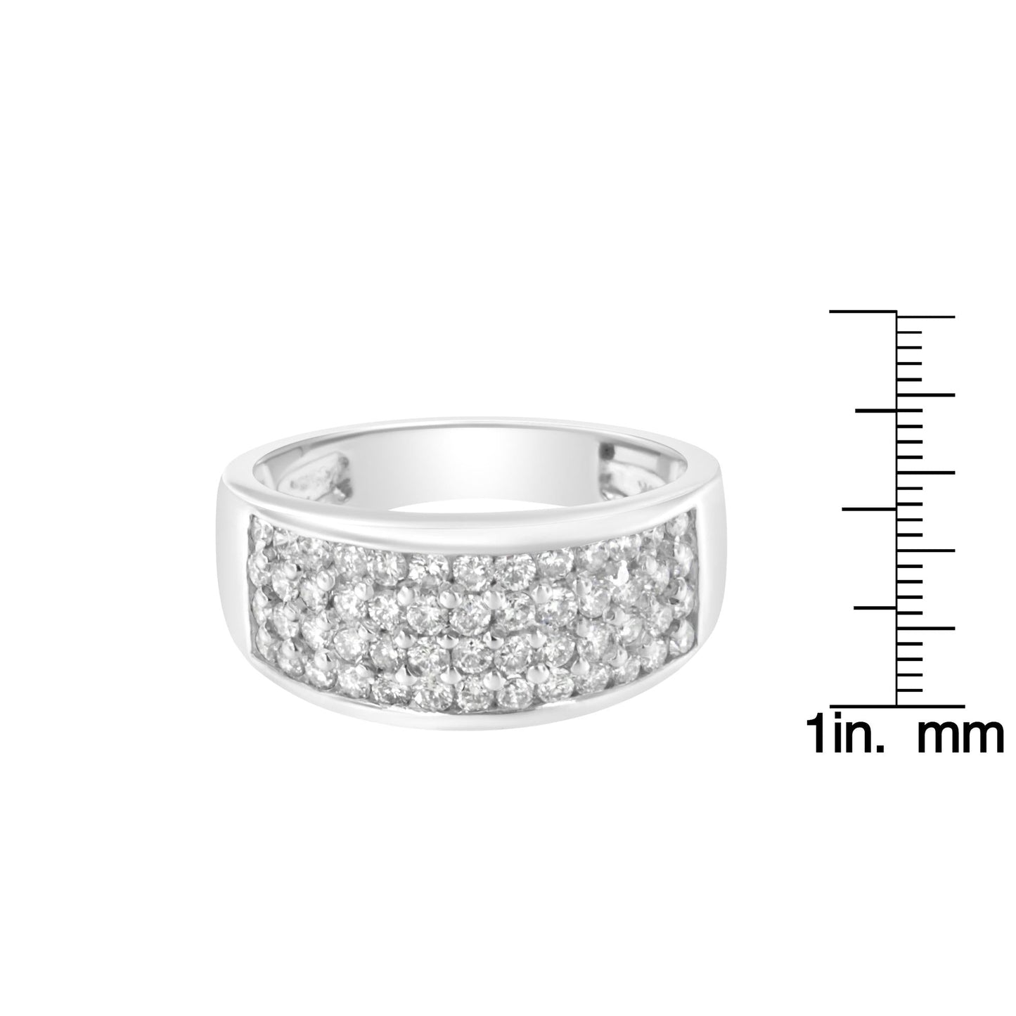 14K White Gold Round Cut Diamond Ring (1.0 Cttw H-I Color SI2-I1 Clarity) - 6.5