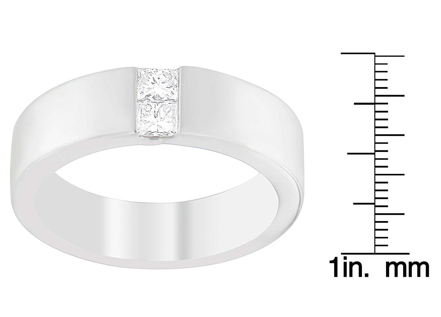 Men’s 14K White Gold 1/4 ct.TDW Diamond Channel Band Ring (G-H VS1-VS2)