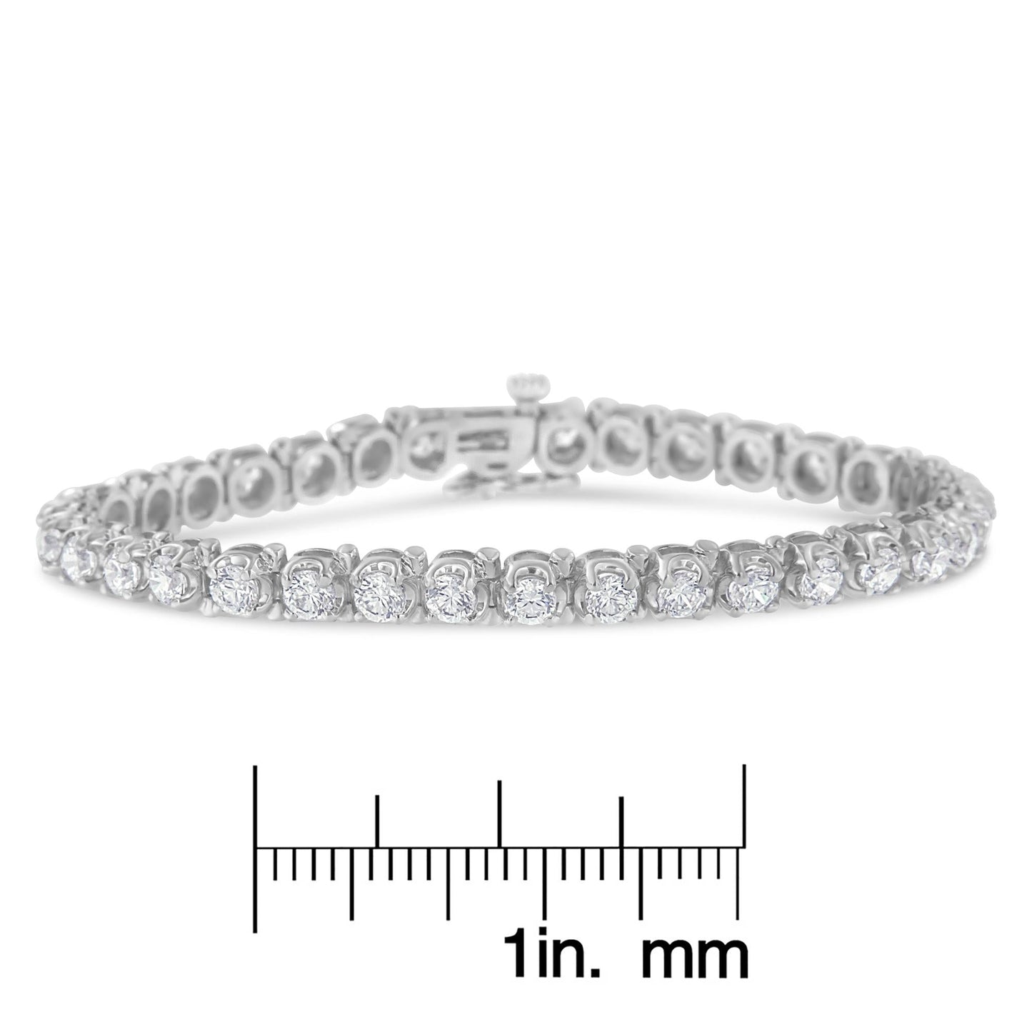 IGI Certified 7.0 Cttw Round-Brilliant Diamond 14K White Gold 7” Hinged