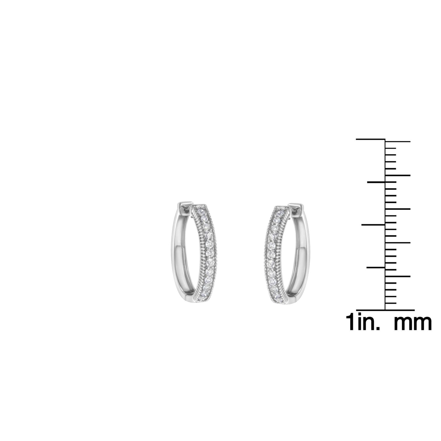 10KT White Gold Diamond Hoop Earring (1.00 cttw H-I Color I1-I2 Clarity)