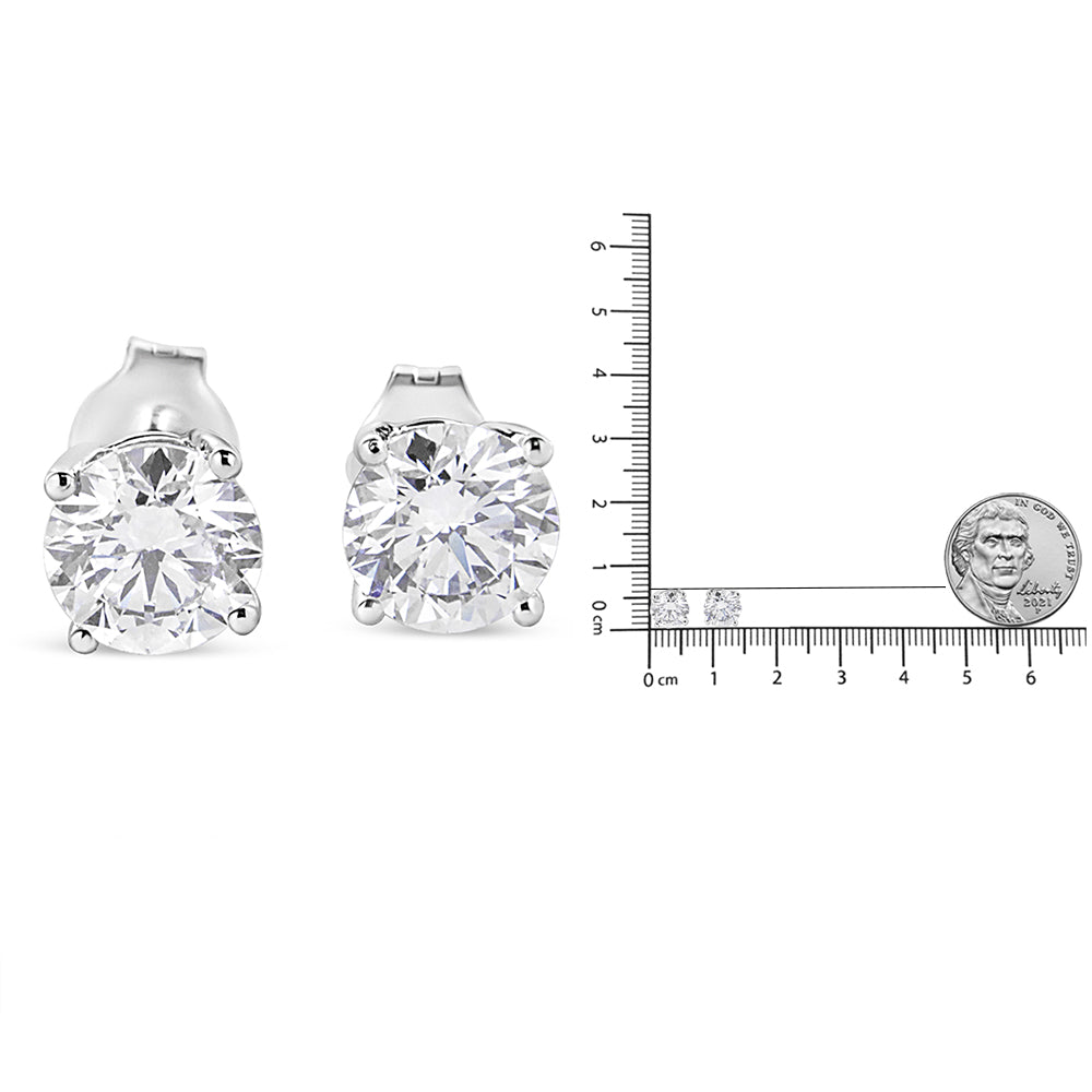 14K White Gold 1 3/4 Cttw Lab Grown Round Brilliant Diamond Solitaire Stud