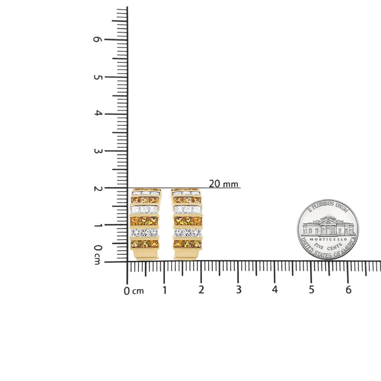 18K Yellow Gold 1 3/4 Cttw Invisible Set Princess Cut Diamond and 2.5mm Yellow