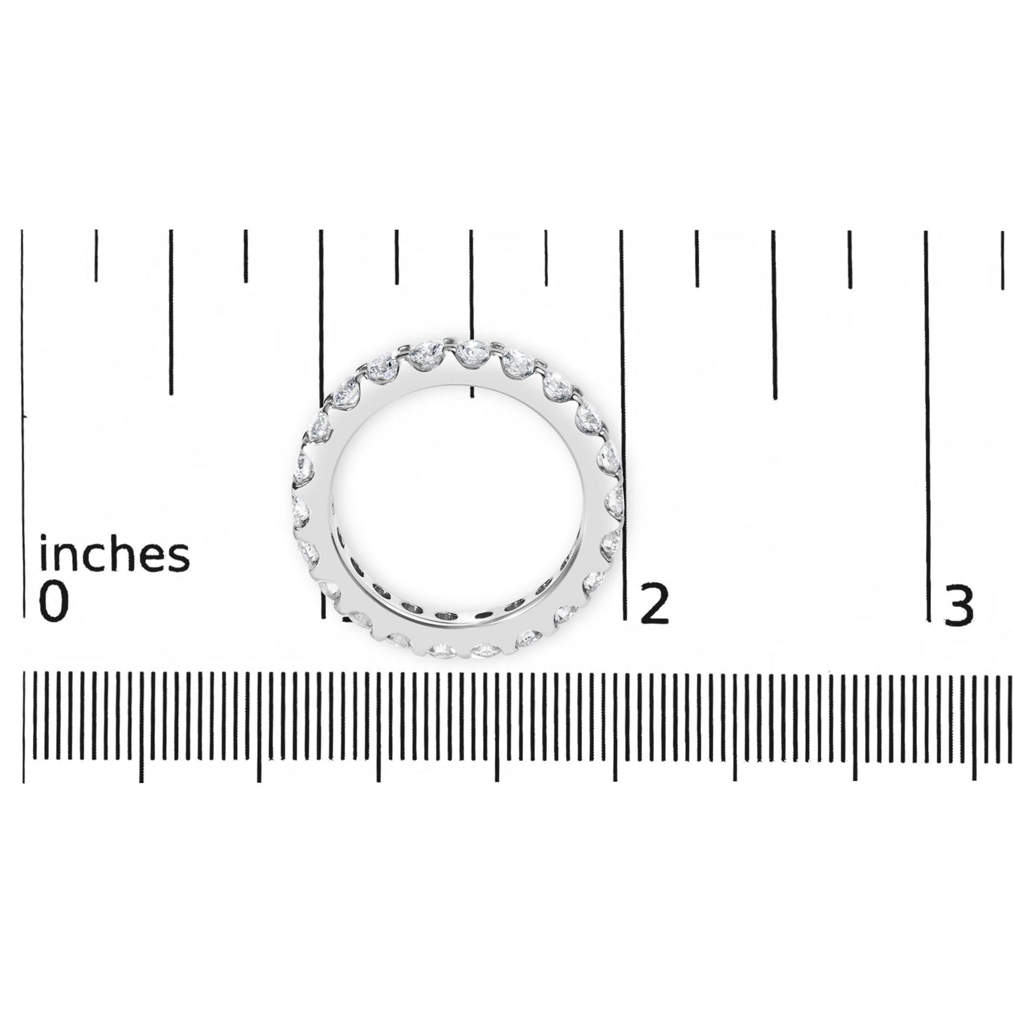 14K White Gold Shared Prong Set Round Diamond Eternity Band Ring (G-H Color, SI1-SI2 Clarity)