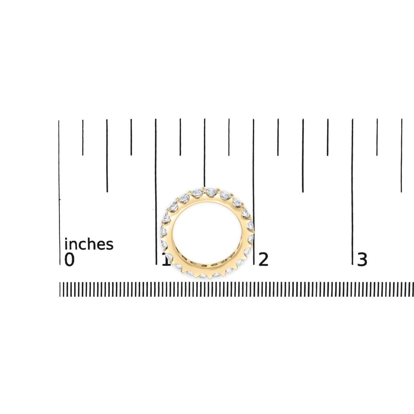 14K Yellow Gold Shared Prong Set Round Diamond Eternity Band Ring (G-H Color, SI1-SI2 Clarity)